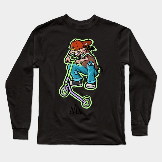 Pro scooter maniac Long Sleeve T-Shirt by Local non union